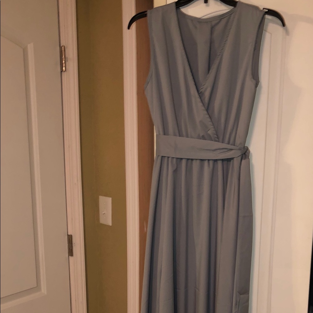 Long Flowy Light Blue Dress
